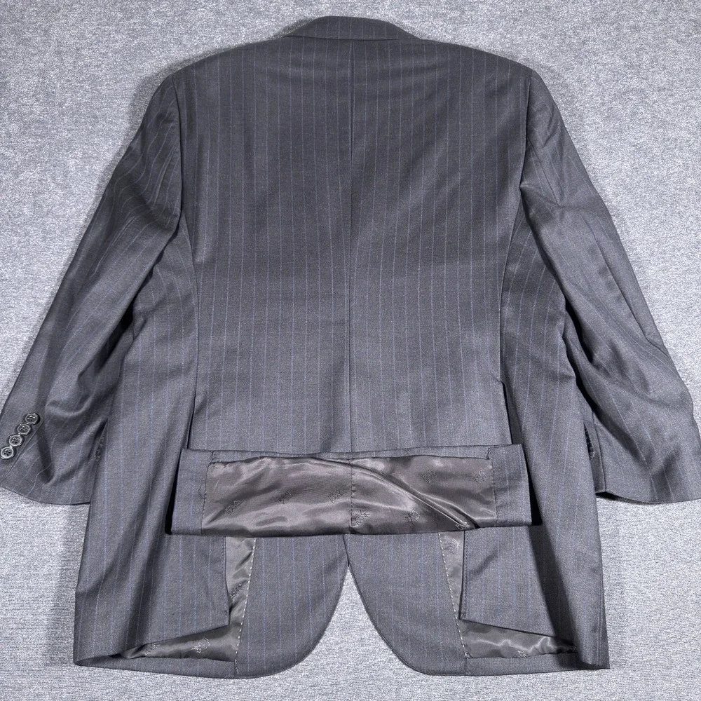 Jos A Bank Reserve Blazer 42R Navy Blue Pinstripe‎ Reda 1865 100% Wool Jacket
